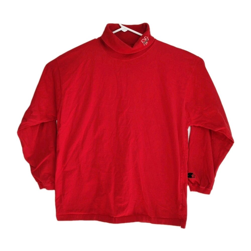 Team Starter Nebraska Huskers Turtleneck Men's‎ XL Red Embroidered Logo